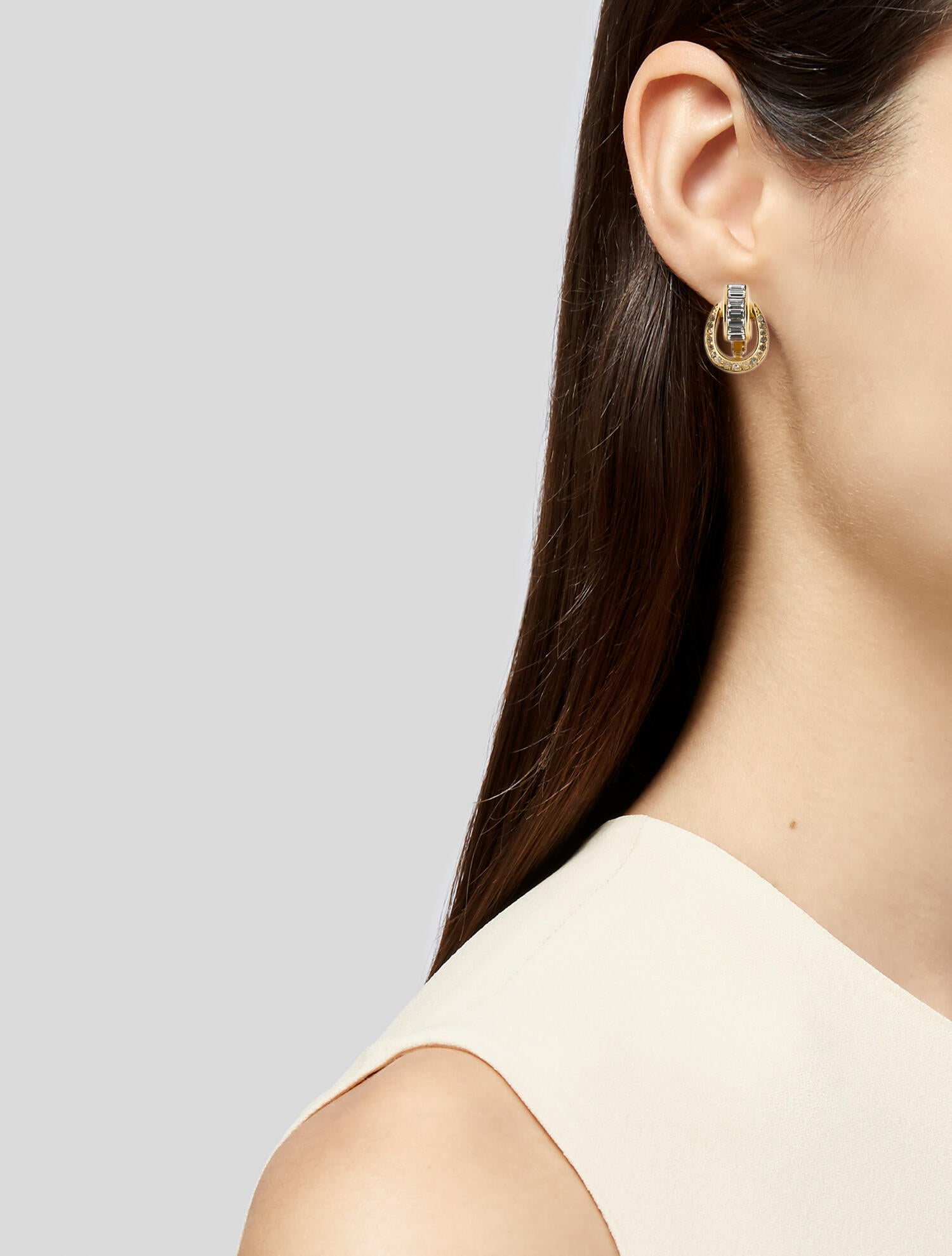 Christian Dior Vintage Crystal Clip-On Earrings